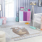 LEONILA Tapis Enfant Lavable en Machine I Tapis Chambre, Garçon, Fille, Bébé, Salle de Jeu, Poils Doux, Entretien Facile I Beige, Brun