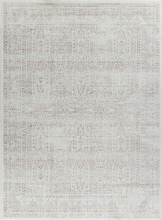 MAKITA Tapis Vintage I Tapis Persan, Salon, Chambre I Tapis Traditionnel Oriental, Poils Courts, Doux, Durable I Brun, Ivoire, Gris