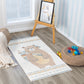 LEONILA Tapis Enfant Lavable en Machine I Tapis Chambre, Garçon, Fille, Bébé, Salle de Jeu, Poils Doux, Entretien Facile I Beige, Brun