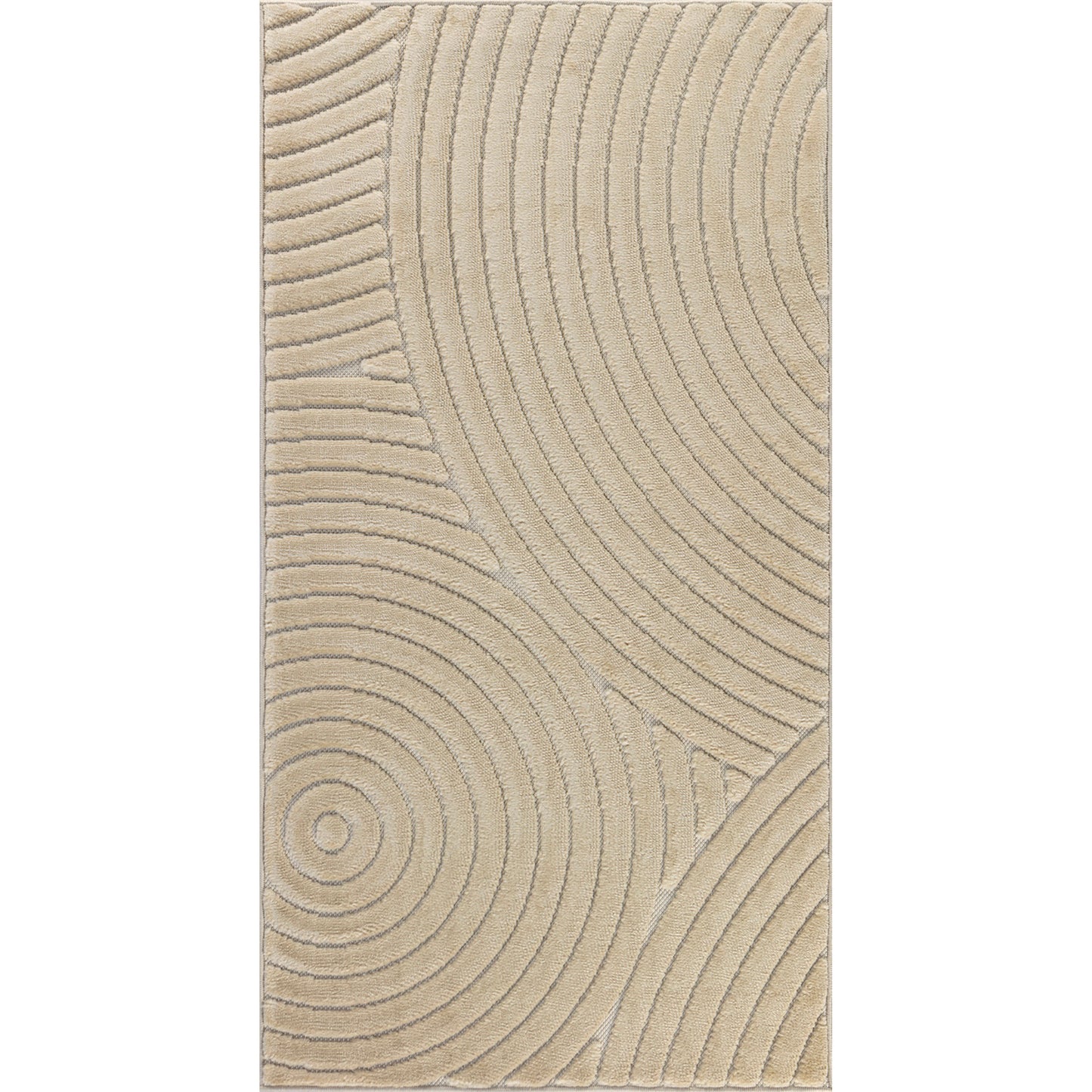 DOANLD Tapis Scandinave Intérieur, Extérieur I Tapis Moderne, Salon, Chambre, Terrasse, Balcon I Tapis Bohème, Poils Doux I Beige