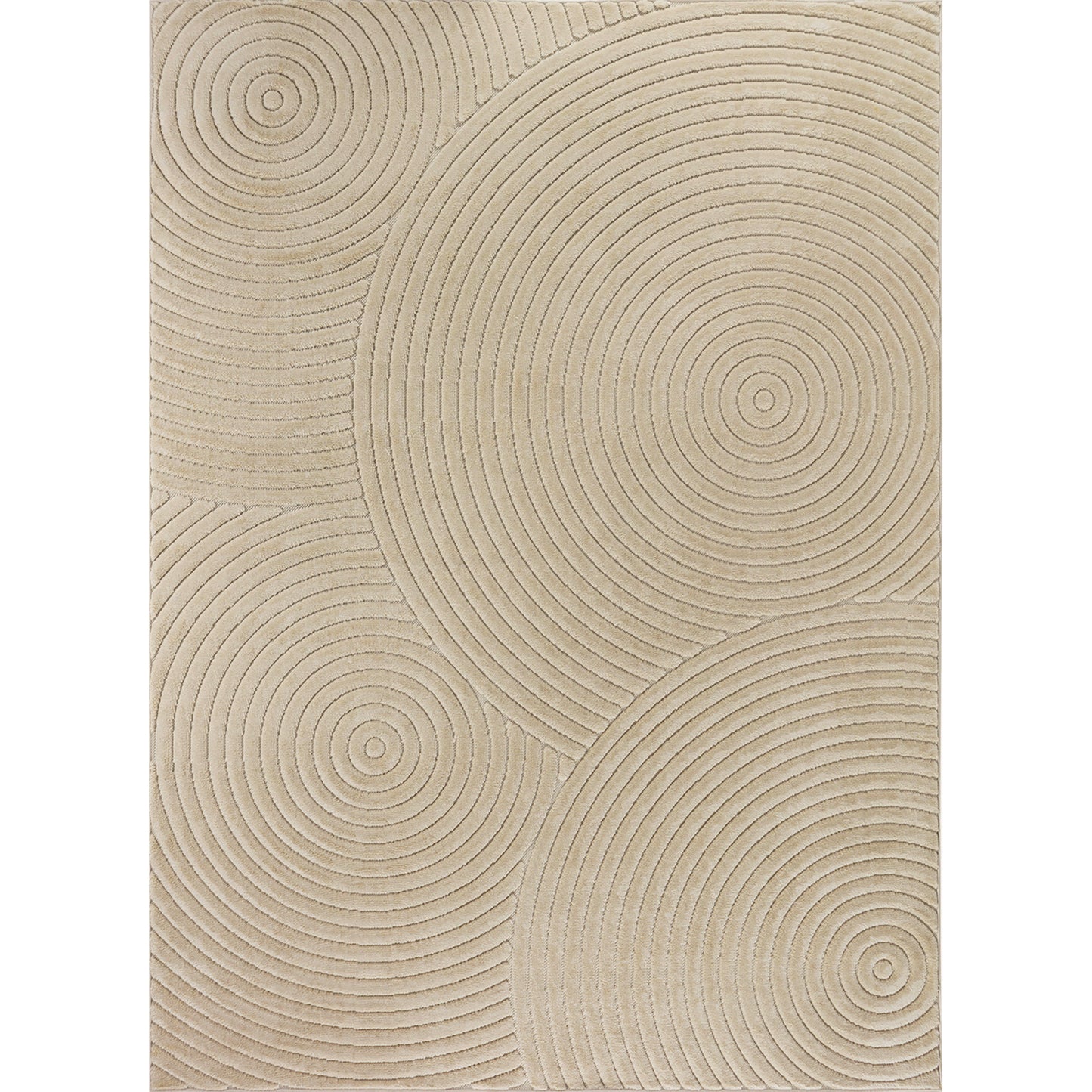 DOANLD Tapis Scandinave Intérieur, Extérieur I Tapis Moderne, Salon, Chambre, Terrasse, Balcon I Tapis Bohème, Poils Doux I Beige