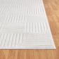 SHIAN Tapis Scandinave Intérieur, Extérieur I Tapis Moderne, Salon, Chambre, Terrasse, Balcon I Tapis Bohème, Poils Courts, Doux I Blanc