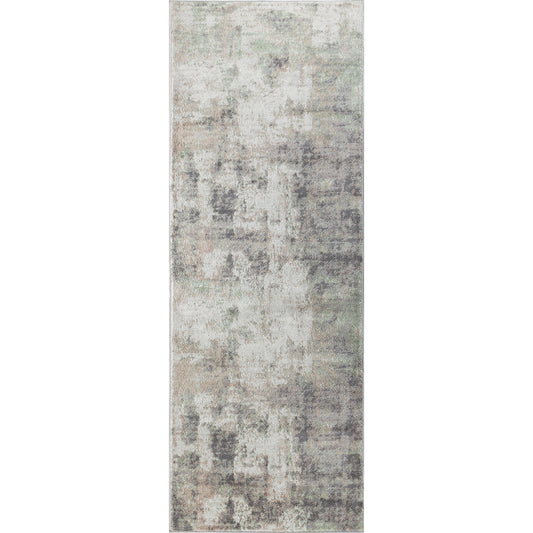 BRINDA Tapis Abstrait I Tapis Moderne, Couloir, Salon, Chambre I Tapis Design Marbre Moucheté à Poils Courts, Doux, Durable I Gris, Brun