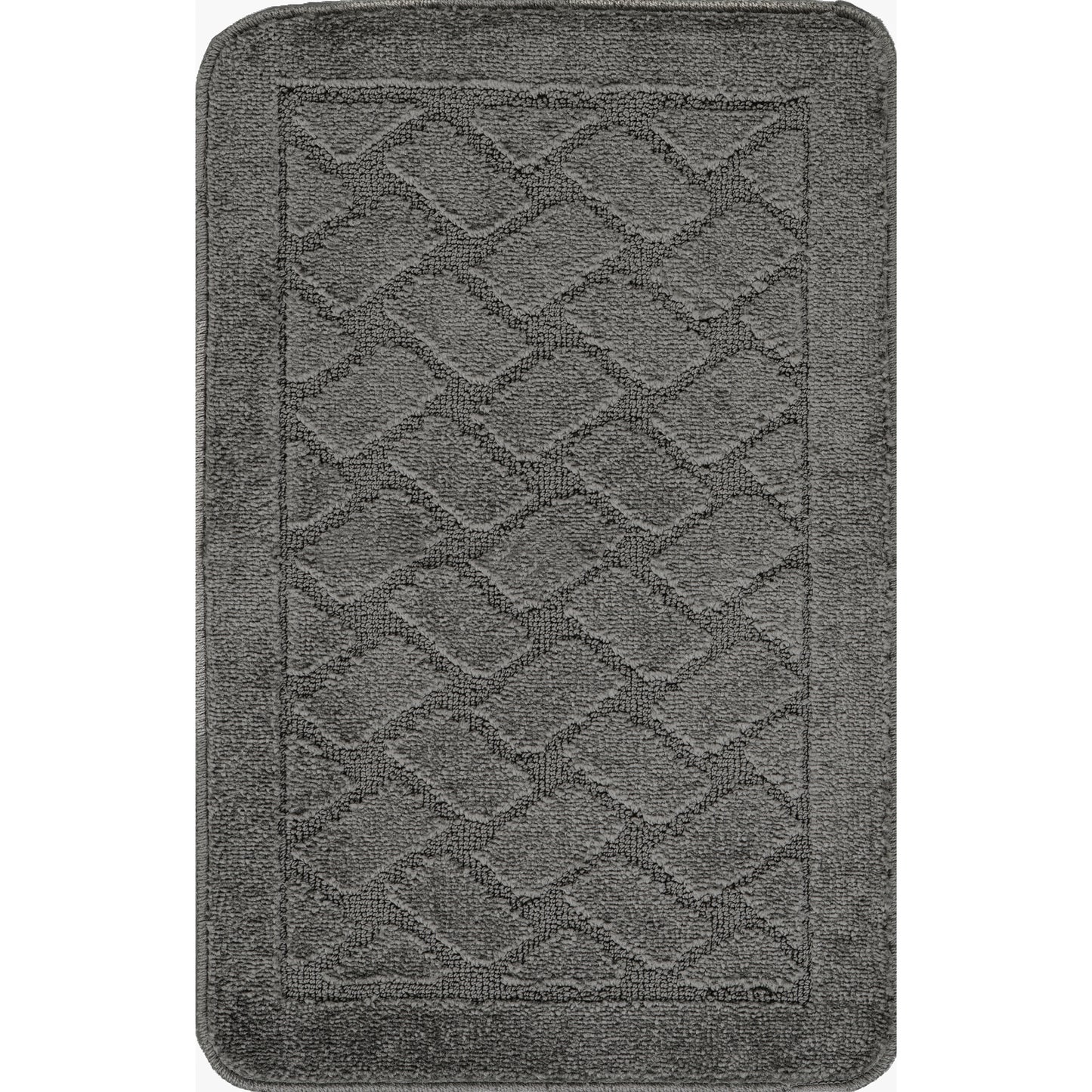 TIGRAN Set 2 Tapis Salle de Bain et WC I Tapis Antidérapants, Lavables en Machine, Poils Longs, Doux, Séchage Rapide I Gris Foncé