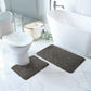 TIGRAN Set 2 Tapis Salle de Bain et WC I Tapis Antidérapants, Lavables en Machine, Poils Longs, Doux, Séchage Rapide I Gris Foncé