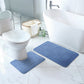 NYRISS Set 2 Tapis Salle de Bain et WC I Tapis Antidérapants, Lavables en Machine, Poils Longs, Doux, Séchage Rapide I Bleu