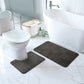 NYRISS Set 2 Tapis Salle de Bain et WC I Tapis Antidérapants, Lavables en Machine, Poils Longs, Doux, Séchage Rapide I Gris Foncé