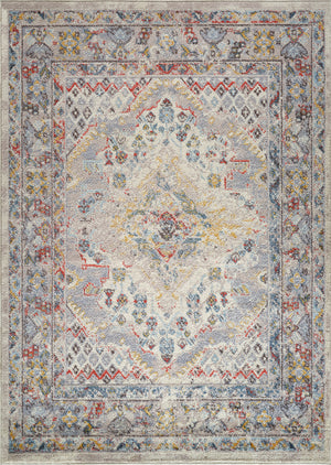 VAR Tapis Vintage I Tapis Persan, Couloir, Salon, Chambre I Tapis Traditionnel Oriental, Poils Courts, Doux I Multicolore, Gris