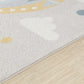 JARAE Tapis Enfant I Tapis Chambre, Garçon, Fille, Bébé, Salle de Jeu, Poils Doux, Résistant, Entretien Facile I Multicolore, Gris