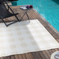 VERENA Tapis d'Extérieur à Carreaux I Tapis Bohème Extérieur et Intérieur, Terrasse, Balcon, Véranda, Salon, Cuisine I Beige, Ivoire