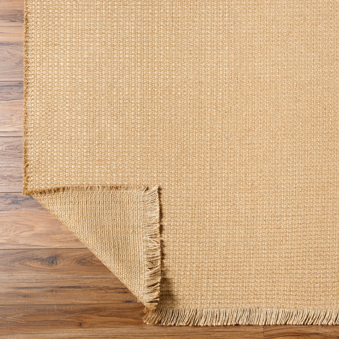 HENDY Becki Owens x Surya Tapis Uni et Bordure Jute Camel