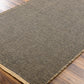 HENDY Tapis en Jute I Tapis Bohème, Couloir, Salon, Chambre I Tapis Rustique, Fibres Naturelles, Résistant I Marron Clair, Noir