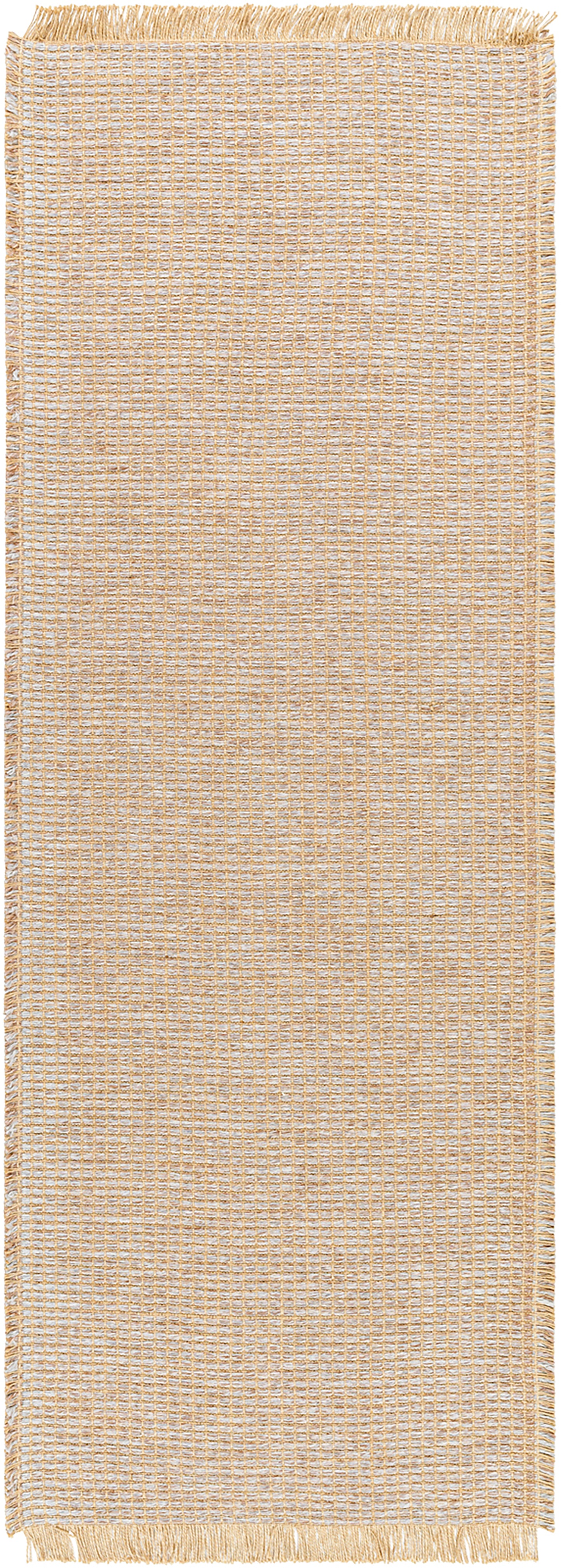 HENDY Tapis en Jute I Tapis Bohème, Couloir, Salon, Chambre I Tapis Rustique, Fibres Naturelles I Marron Clair, Brun Clair, Gris