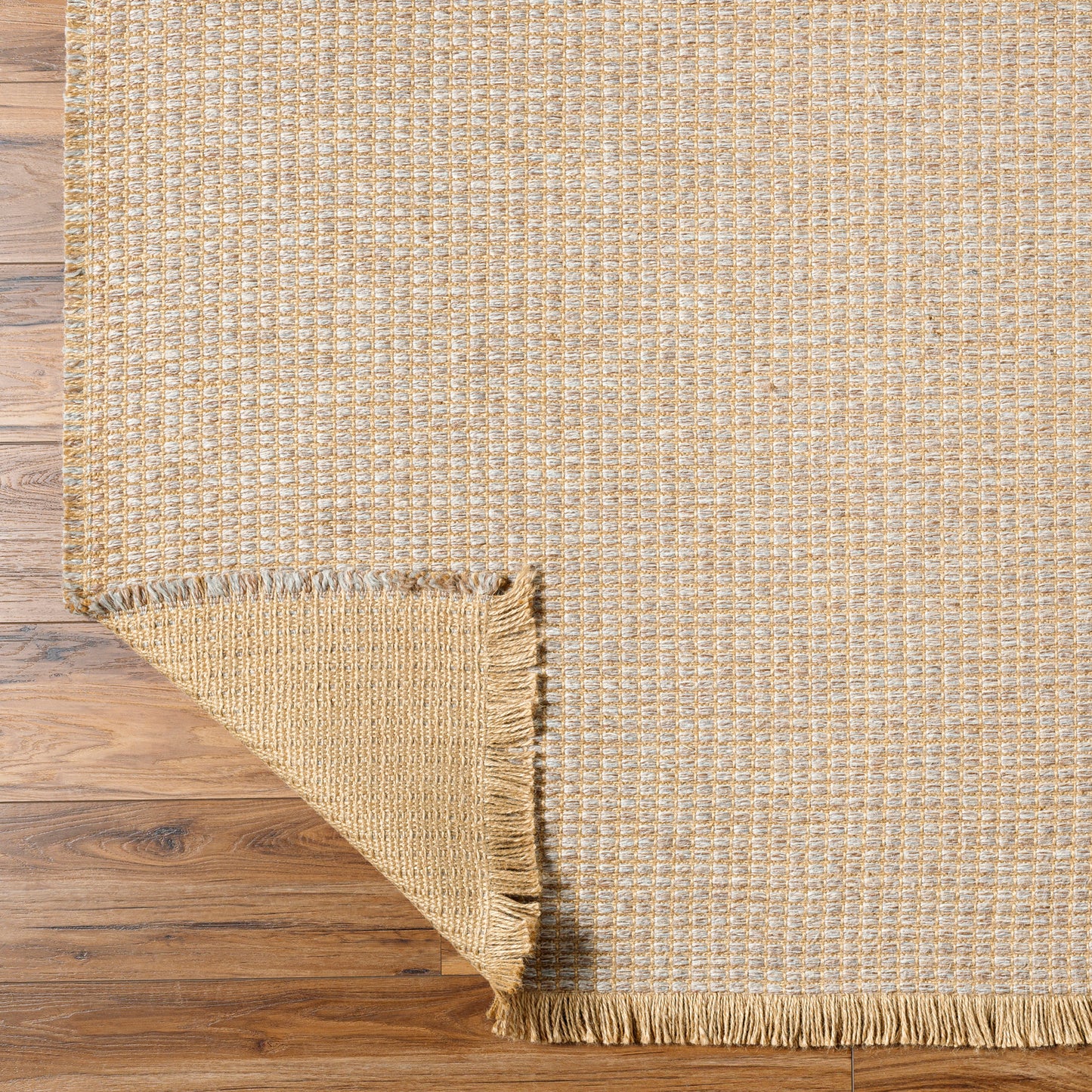 HENDY Becki Owens x Surya Tapis Uni et Bordure Jute Taupe