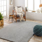 BOXHOLM Tapis Shaggy I Tapis Moderne, Salon, Chambre I Tapis Uni à Poils Longs, Épais, Doux, Moelleux, Entretien Facile I Gris Clair