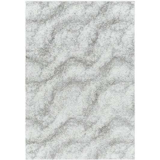 BOYDEN Tapis Shaggy I Tapis Moderne, Salon, Chambre I Tapis à Poils Longs, Doux, Durable, Moelleux, Entretien Facile I Ivoire, Gris