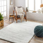 BOYER Tapis Shaggy I Tapis Moderne, Salon, Chambre I Tapis à Poils Longs, Doux, Durable, Moelleux, Entretien Facile I Blanc, Gris