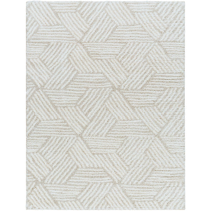 BROOKE Tapis Shaggy I Tapis Moderne, Salon, Chambre I Tapis à Poils Longs, Doux, Durable, Moelleux, Entretien Facile I Ivoire, Beige