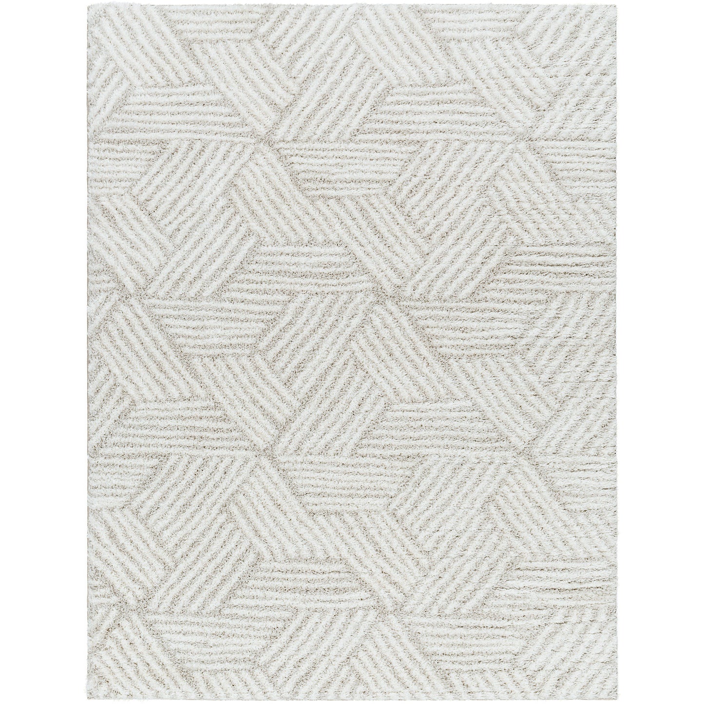 BROOKE Tapis Shaggy I Tapis Moderne, Salon, Chambre I Tapis à Poils Longs, Doux, Durable, Moelleux, Entretien Facile I Ivoire, Beige