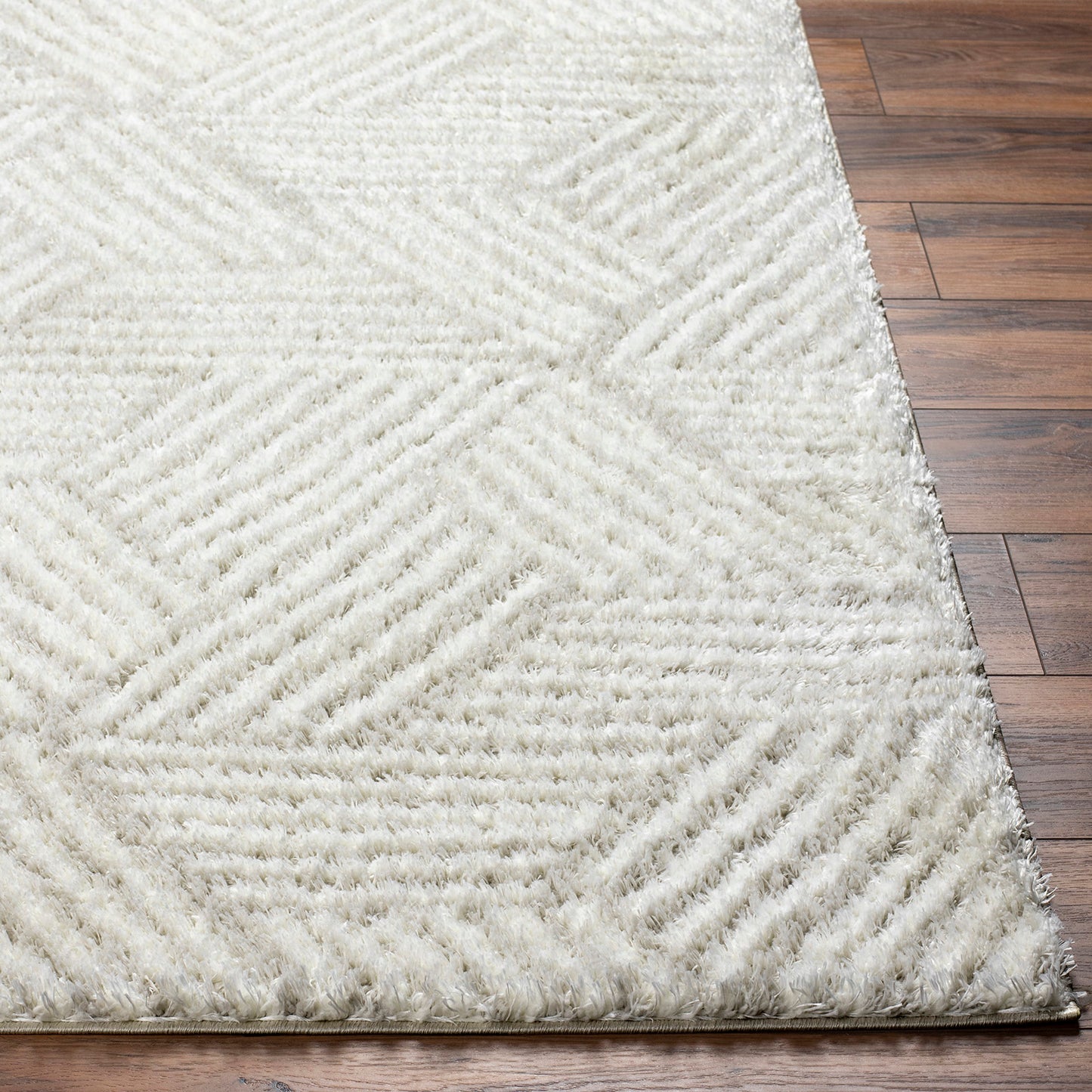 BROOKE Tapis Shaggy I Tapis Moderne, Salon, Chambre I Tapis à Poils Longs, Doux, Durable, Moelleux, Entretien Facile I Ivoire, Beige