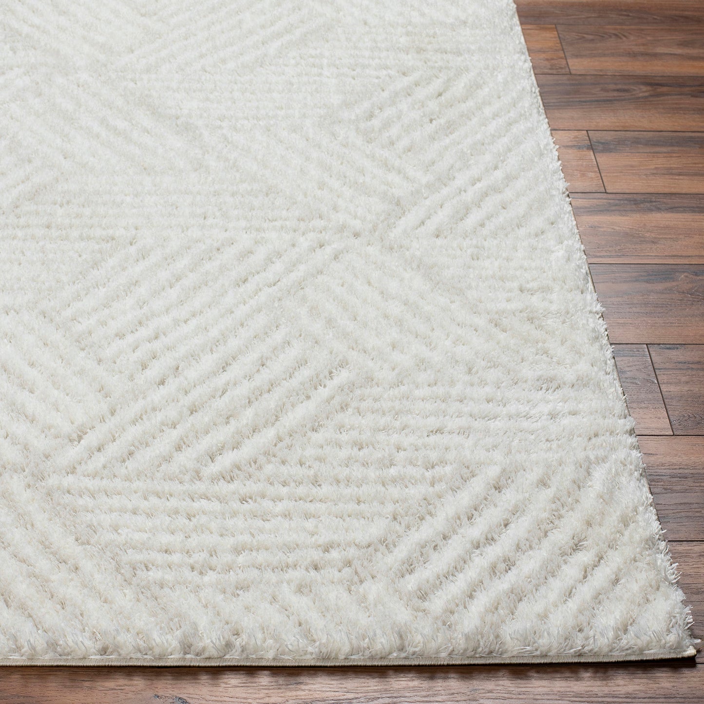 BROOKE Tapis Shaggy I Tapis Moderne, Salon, Chambre I Tapis à Poils Longs, Doux, Durable, Moelleux, Entretien Facile I Ivoire, Beige