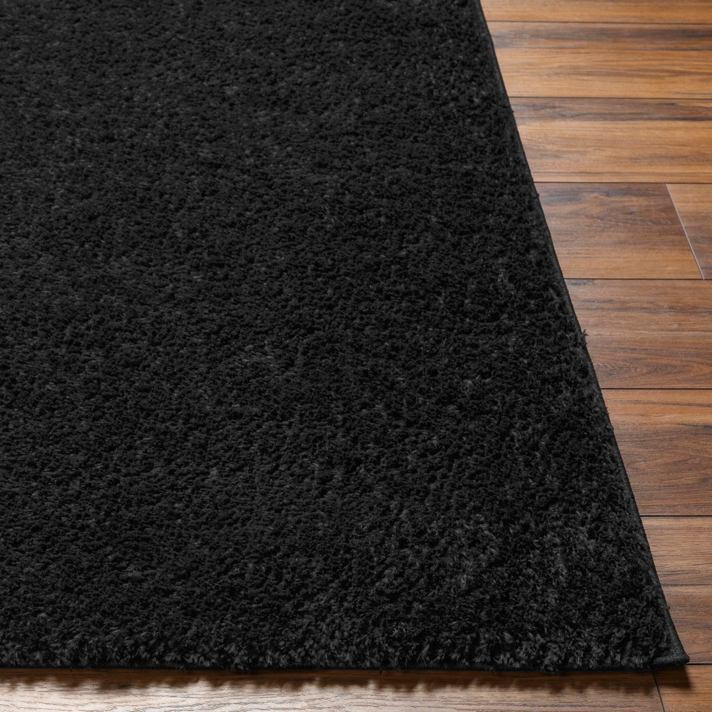 BOXHOLM Tapis Shaggy I Tapis Moderne, Salon, Chambre I Tapis Uni à Poils Longs, Épais, Doux, Durable, Moelleux, Entretien Facile I Noir