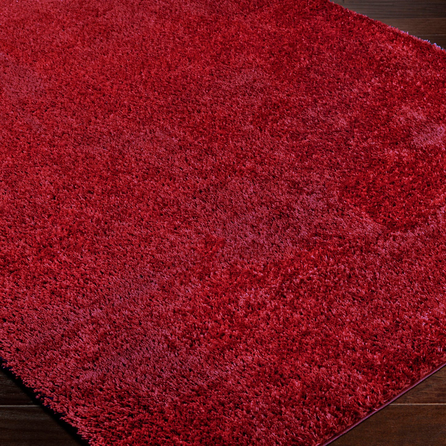 BOXHOLM Tapis Shaggy I Tapis Moderne, Salon, Chambre I Tapis Uni à Poils Longs, Épais, Doux, Moelleux, Entretien Facile I Rouge