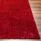 BOXHOLM Tapis Shaggy I Tapis Moderne, Salon, Chambre I Tapis Uni à Poils Longs, Épais, Doux, Moelleux, Entretien Facile I Rouge