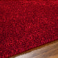 BOXHOLM Tapis Shaggy I Tapis Moderne, Salon, Chambre I Tapis Uni à Poils Longs, Épais, Doux, Moelleux, Entretien Facile I Rouge