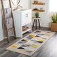 DOMWIER Tapis Scandinave I Tapis Moderne, Couloir, Salon, Chambre I Tapis Contemporain, Poils Courts, Doux, Durable I Multicolore, Gris