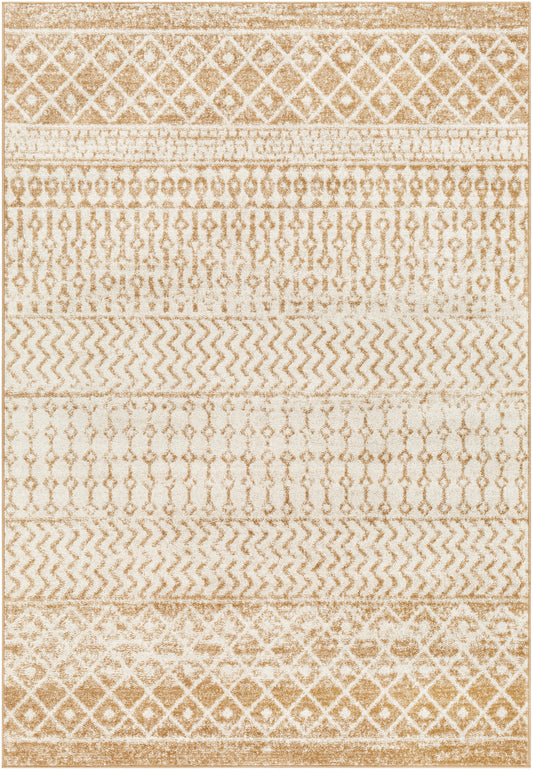 LOUISE Tapis Scandinave I Tapis Moderne, Salon, Chambre I Tapis Contemporain Bohème, Poils Courts, Doux, Durable I Ivoire, Brun Clair