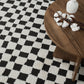 ILEA Tapis Scandinave à Carreaux I Tapis Moderne, Salon, Chambre I Tapis Contemporain, Poils Courts, Doux, Durable I Noir, Blanc