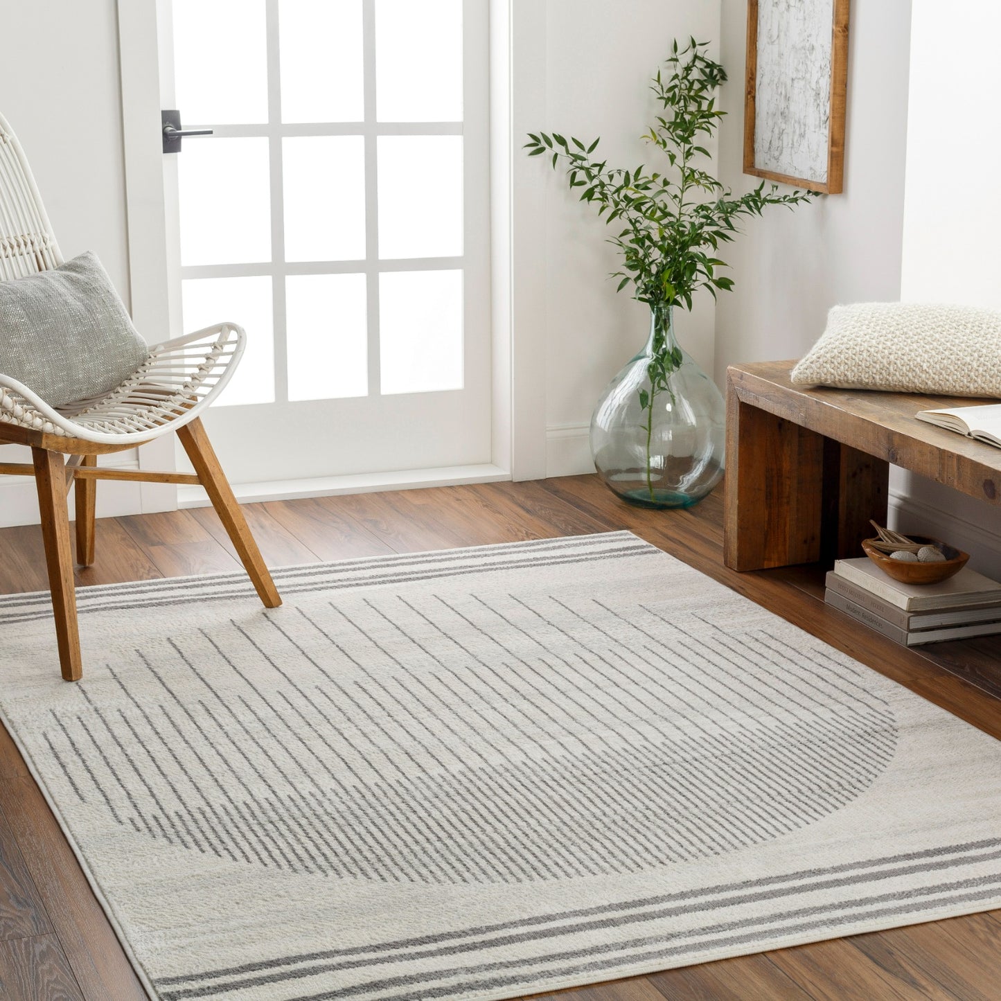 NEERBOSCH Tapis Scandinave I Tapis Moderne, Salon, Chambre I Tapis Contemporain, Poils Courts, Doux, Entretien Facile I Beige, Gris