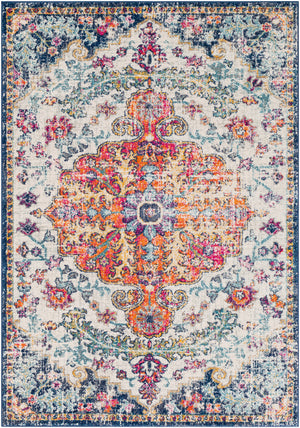 OLIVIA Tapis Vintage I Tapis Persan, Salon, Chambre I Tapis Traditionnel Oriental, Poils Courts, Doux, Durable I Multicolore, Orange