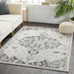 OLIVA Tapis Vintage I Tapis Persan, Salon, Chambre I Tapis Traditionnel Oriental, Poils Courts, Doux, Entretien Facile I Gris, Noir