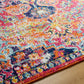 OLIVIA Tapis Vintage I Tapis Persan, Salon, Chambre I Tapis Traditionnel Oriental, Poils Courts, Doux, Entretien Facile I Orange, Bleu