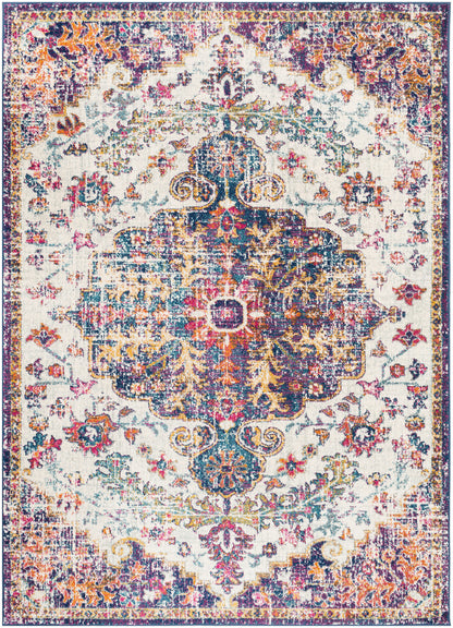 AMELIA Tapis Vintage I Tapis Persan, Salon, Chambre I Tapis Traditionnel Oriental, Poils Courts, Doux, Durable I Multicolore, Bleu