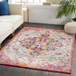 OLIVIA Tapis Vintage I Tapis Persan, Couloir, Salon, Chambre I Tapis Traditionnel Oriental, Poils Courts, Doux I Multicolore, Orange