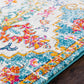 OLIVIA Tapis Vintage I Tapis Persan, Salon, Chambre I Tapis Traditionnel Oriental, Poils Courts, Doux, Entretien Facile I Orange, Bleu