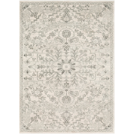 OLIVIA Tapis Vintage I Tapis Persan, Salon, Chambre I Tapis Traditionnel Oriental, Poils Courts, Doux, Durable I Gris, Beige