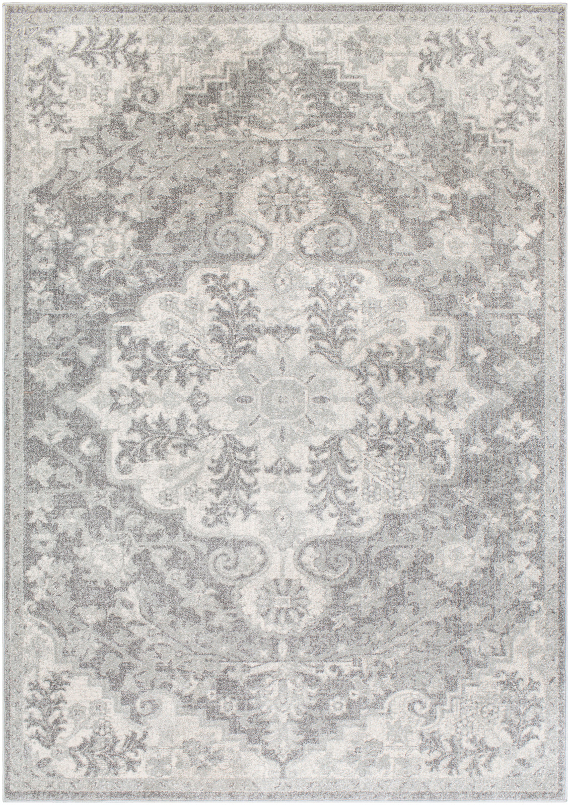 OLIVIA Tapis Vintage I Tapis Persan, Salon, Chambre I Tapis Traditionnel Oriental, Poils Courts, Doux, Entretien Facile I Gris