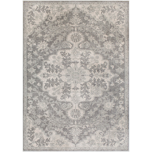 OLIVIA Tapis Vintage I Tapis Persan, Salon, Chambre I Tapis Traditionnel Oriental, Poils Courts, Doux, Entretien Facile I Gris