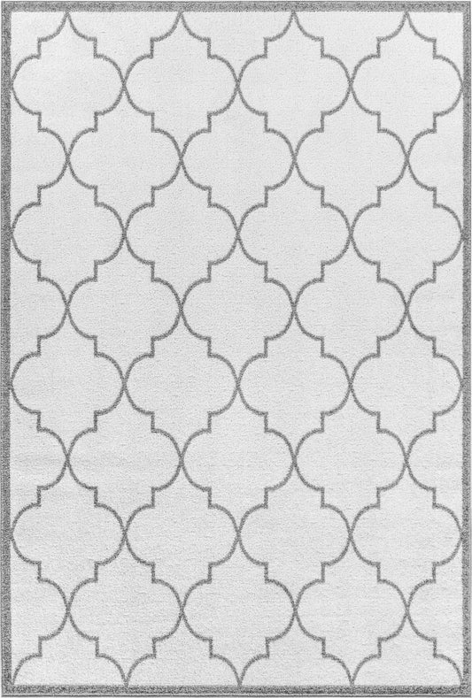 FARID Tapis Vintage I Tapis Persan, Salon, Chambre I Tapis Traditionnel Oriental, Poils Courts, Doux, Entretien Facile I Blanc, Gris