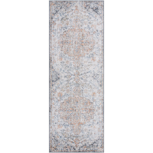 OLIVIA Tapis Vintage I Tapis Persan, Couloir, Salon, Chambre I Tapis Traditionnel Oriental, Poils Courts, Doux I Multicolore, Bleu