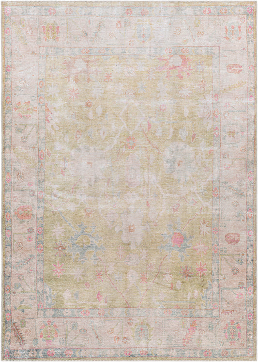 Tapis Vintage - Lavable en Machine - Orange/Rose - GOODELL