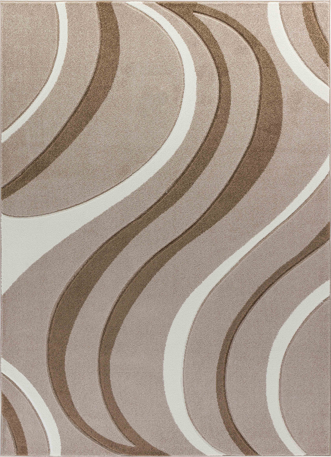 KAUMBERG Tapis Scandinave I Tapis Moderne, Salon, Chambre I Tapis Contemporain, Poils Courts, Doux, Entretien Facile I Brun, Blanc