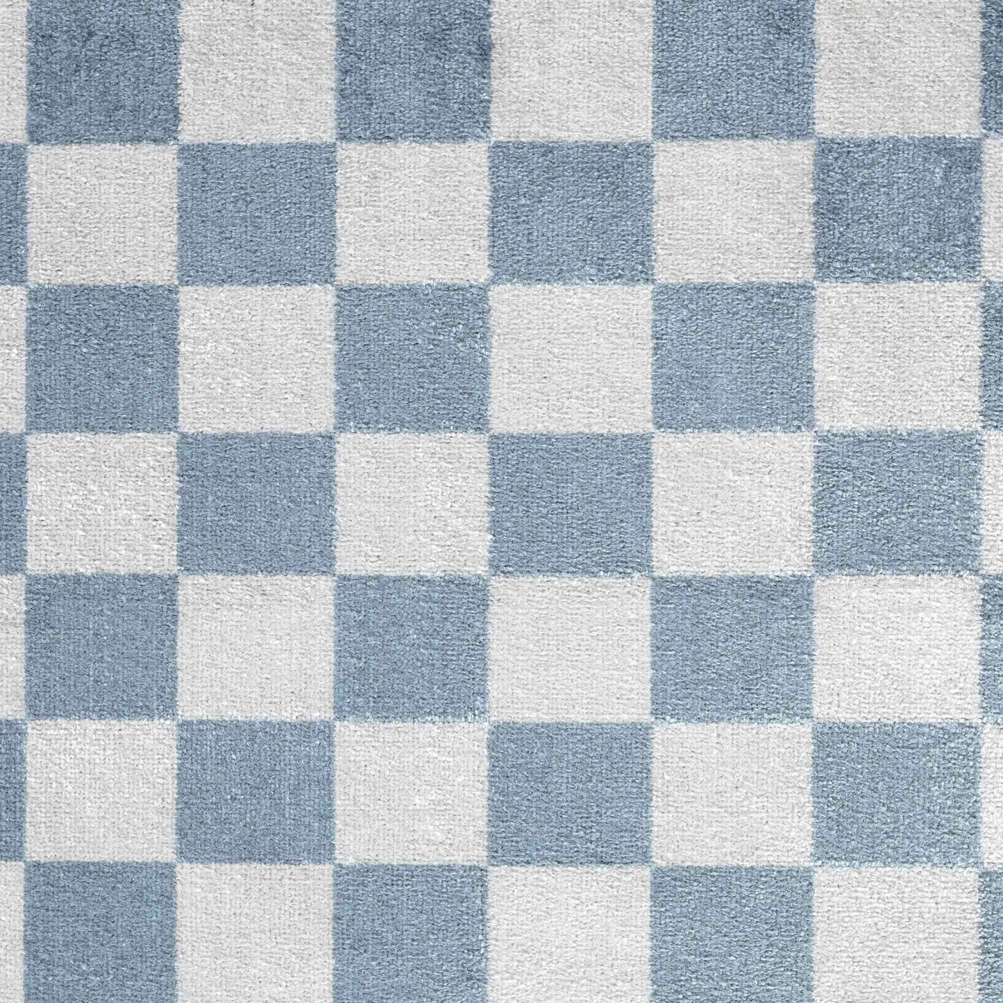 SHAQUINA Tapis à Carreaux Lavable en Machine I Tapis Moderne, Salon, Cuisine I Tapis Scandinave, Poils Doux, Entretien Facile I Bleu