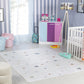 ELYCE Tapis Enfant Lavable en Machine I Tapis Chambre, Garçon, Fille, Bébé, Salle de Jeu, Poils Doux, Résistant I Multicolore, Beige