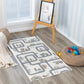 TORIN Tapis Enfant Lavable en Machine I Tapis Chambre, Garçon, Fille, Bébé, Salle de Jeu, Poils Doux, Entretien Facile I Beige, Gris