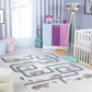 TORIN Tapis Enfant Lavable en Machine I Tapis Chambre, Garçon, Fille, Bébé, Salle de Jeu, Poils Doux, Entretien Facile I Beige, Gris